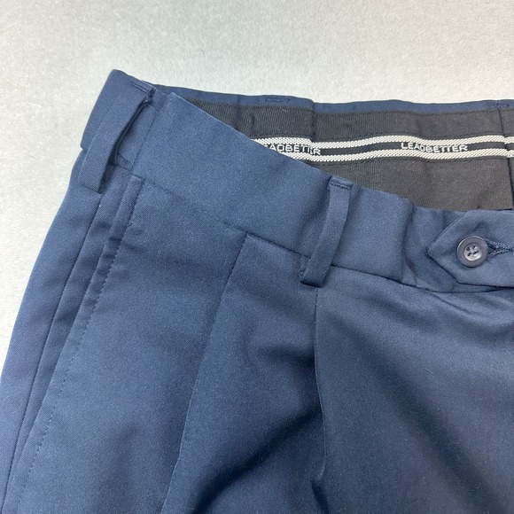 Jos A Bank Mens Leadbetter Golf Shorts Blue Performance Flat Front Size 35 - Picture 3 of 8